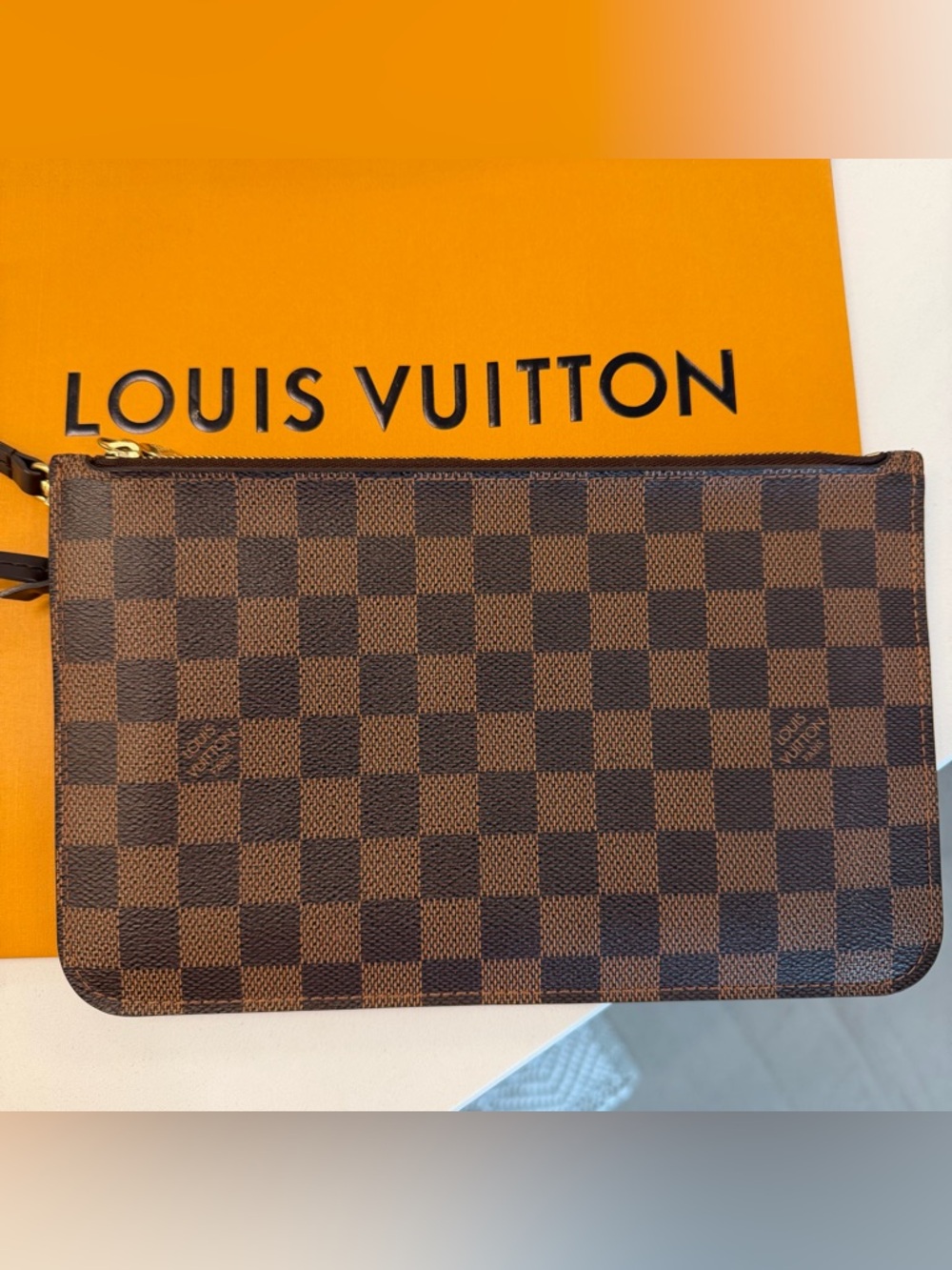 Louis Vuitton Neverfull GM Clutch • Pochette in Damier Ebene - Picture 3 of 9